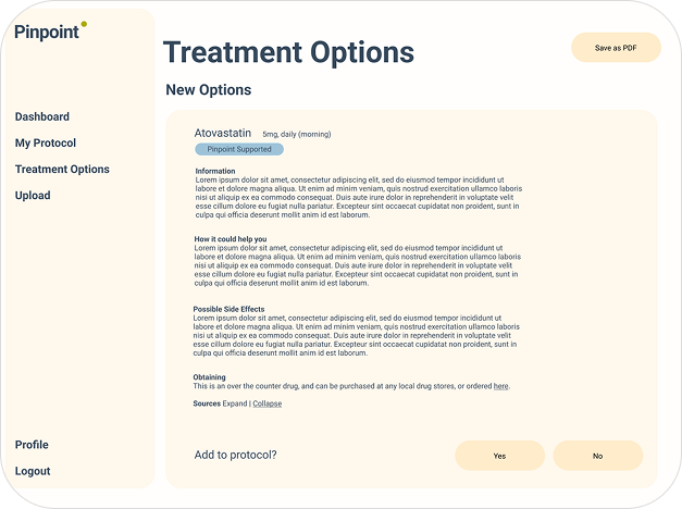 Receive up to date, personalized treatment options for your cancer case